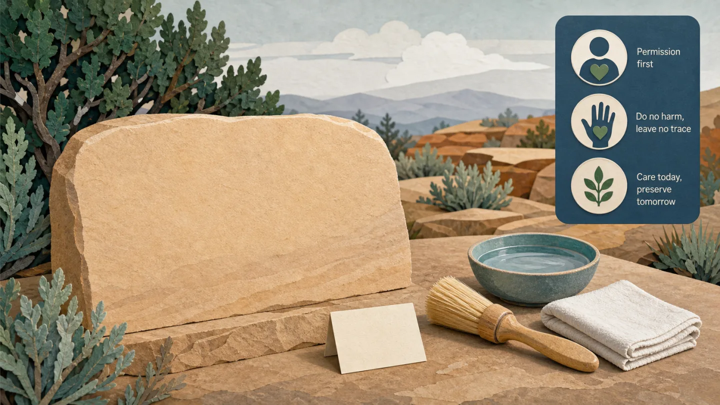 Illustrated blank marker and gentle care tools